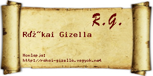 Rákai Gizella névjegykártya