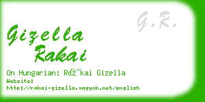 gizella rakai business card